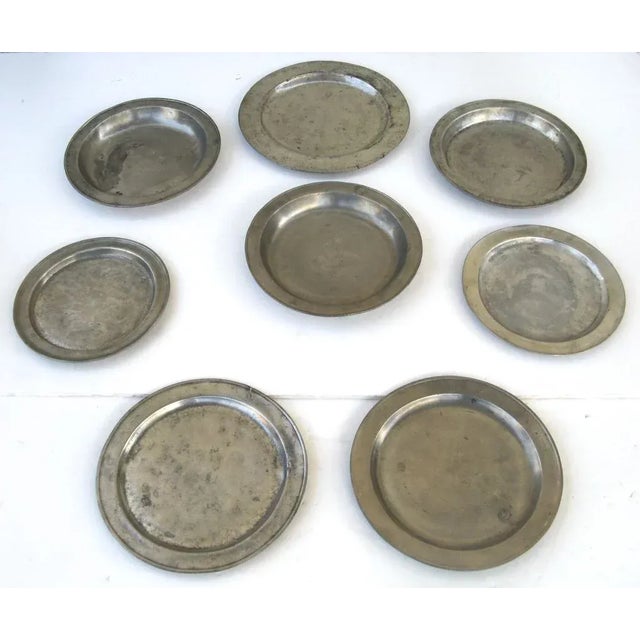 Metal English Pewter Charger 18th Century Large For Sale - Image 7 of 8