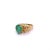 1.60-carat pear cut natural Colombian Emerald mounted in a secure 14k solid gold ring setting with 0.20 carats in round...