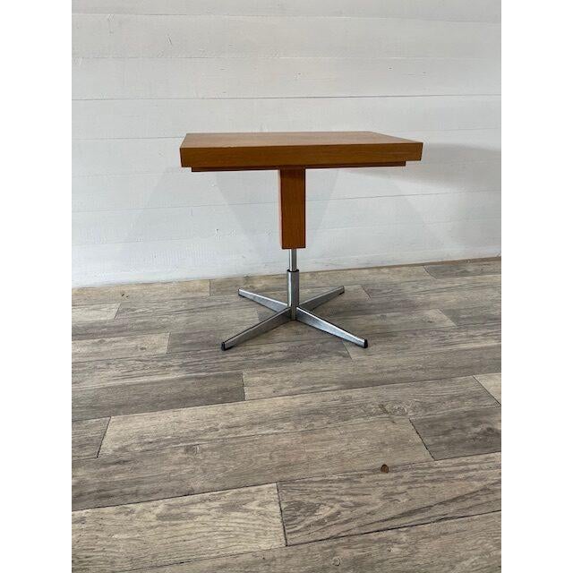 1970s Vintage Coffee Table with Chrome Leg and Turnable Plate, 1970 For Sale - Image 5 of 5