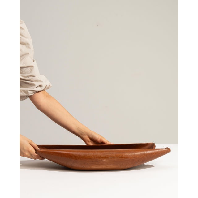 Mid 20th Century Denmark Scandinavian Chestnut Teak Tray For Sale - Image 4 of 18