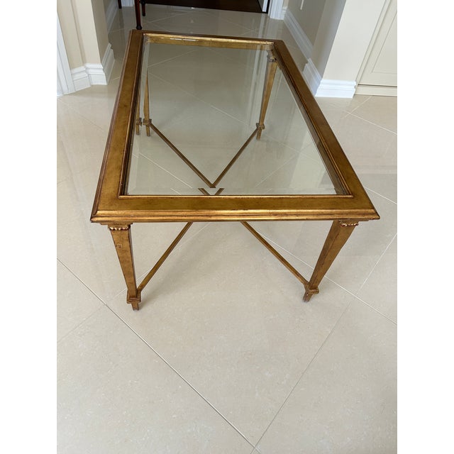 Scully & Scully Bristol Rectangular Coffee Table, Gold Leaf Finish For Sale - Image 4 of 15