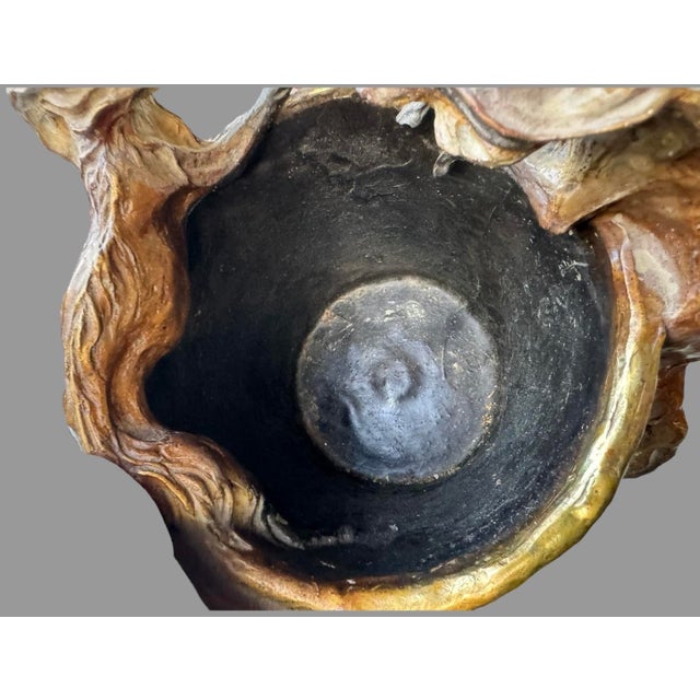 Metal Vintage K. Hedges Bronze Figural Fox Vase For Sale - Image 7 of 9