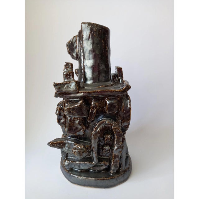FREE SHIPPING FOR A LIMITED TIME ONLY! 'Timgad' - an architectural ceramic sculpture - vase by Diane Grant. Vase inspired...