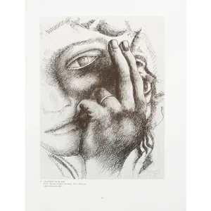 1990 After Fernand Leger "Fragment of Figure", Black and White Parisian Print