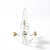 Schneider Glass Mid-Century Crystal & Brass Amorphic 4 Arm Candelabra Signed Schneider For Sale - Image 4 of 9
