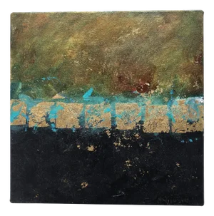 Barbara McGivern, Study 232, Oil and Gold Leaf on Canvas