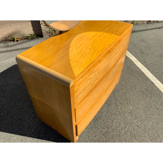 Mid 20th Century Art Deco Style Chest of Drawers With Attached Mirror For Sale - Image 11 of 12