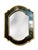 Glass Isabel O'Neil Studio American Art Deco Miniature Painted Mirror For Sale - Image 7 of 8