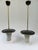 Mid-Century Modern Black and White Italian Pendant Lamps, 1950s, Set of 2 For Sale - Image 3 of 18