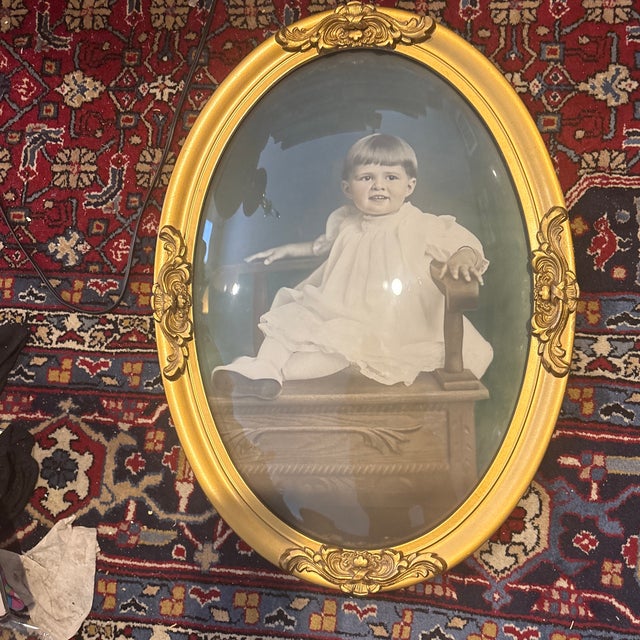 Matched pair of antique Wood and Gesso Frames with Original Bubble Glass in wonderful condition. They are nice and large...