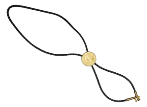 20 Dollar Lady Liberty 24k Gold Coin Alaskan Bolo Tie With Gold Nugget Tips