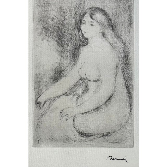 French Early 20th Century Pierre-Auguste Renoir Aquatint on Arches Paper Titled "Femme Nue" With C.O.A For Sale - Image 3 of 9