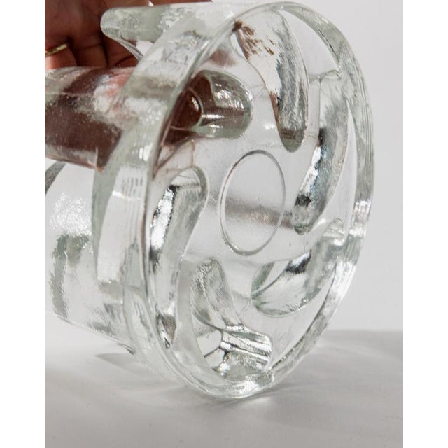 Vintage Brutalist Glass Warmer from Georgshütte, Germany, 1970s For Sale - Image 9 of 11