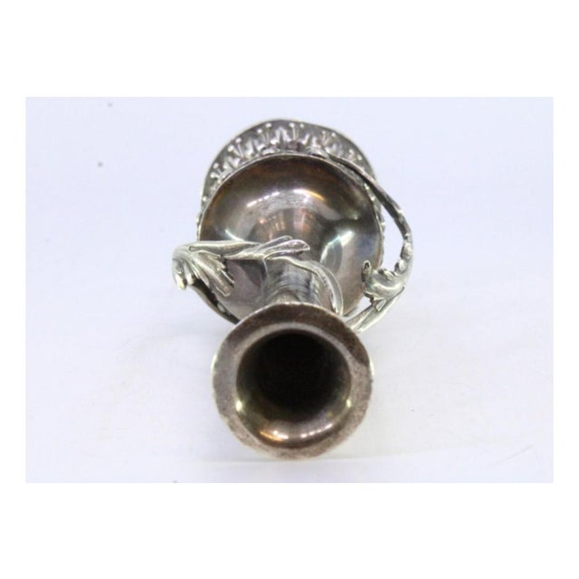 Small Silver Vase with Raised Applications For Sale - Image 6 of 9