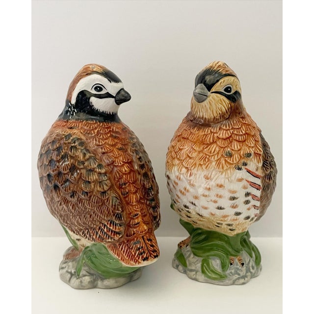 Vintage Lenox Porcelain Handpainted Quail Salt and Pepper Shakers