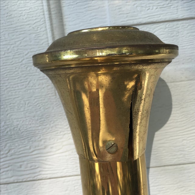 Gold Vintage Twin Brass Headboard & Footboard For Sale - Image 8 of 10