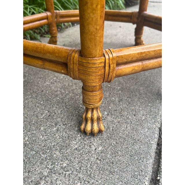 Brown Late 19th Century Bamboo Side Table For Sale - Image 8 of 12