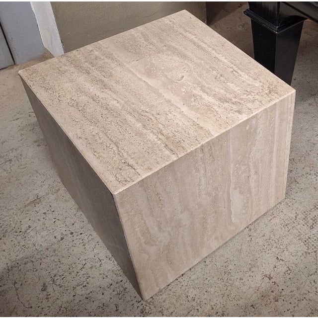 Italian Veined Travertine Coffee Table For Sale - Image 13 of 13