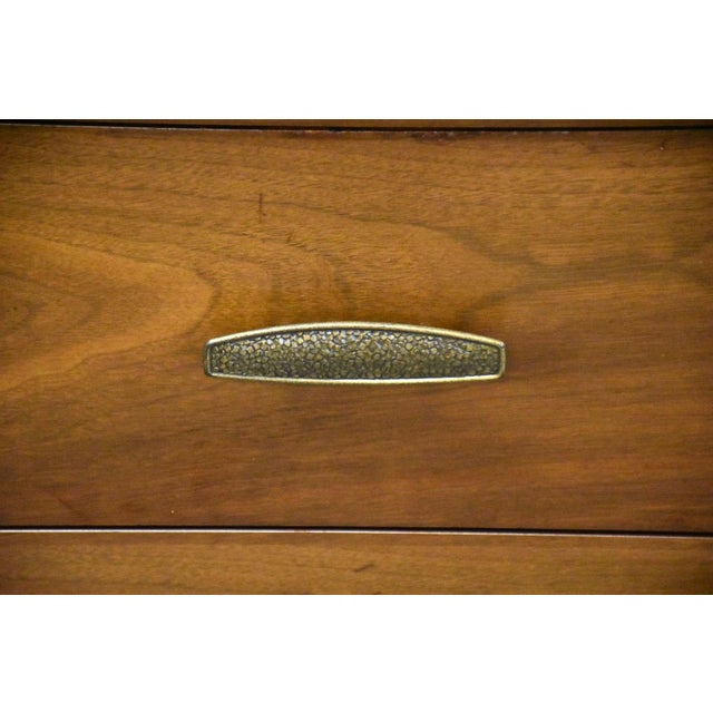 Wood Walnut Mid Century Modern Dresser For Sale - Image 7 of 9
