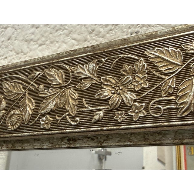 Ornate Floral Framed Wall Mirror, Vintage For Sale - Image 10 of 12