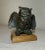 Figurative Vintage Very Heavy Detailed Solid Bronze Perched Owl Statue Sculpture Figure For Sale - Image 3 of 9
