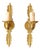 Louis XVI Style Gilt Brass Wall Sconces, 1950s, Set of 2 For Sale