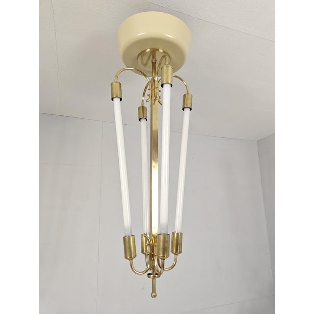 Metal Vintage Art Deco Chandelier from Kayser & Co., 1920s For Sale - Image 7 of 8