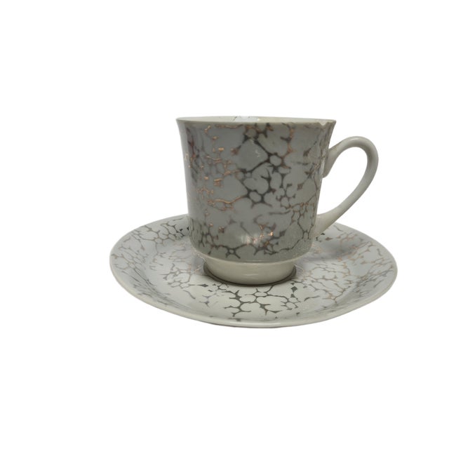 Vintage Polish Cup and Saucer from Wałbrzych Pottery, 1970s, Set of 2 For Sale - Image 12 of 12