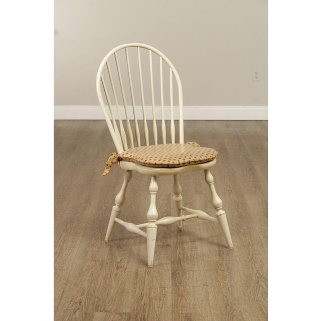 1990s Nichols and Stone Set of Six Painted Windsor Dining Chairs For Sale - Image 5 of 12