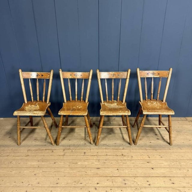 Dutch Painted Kitchen Chairs, Set of 4 For Sale - Image 3 of 18