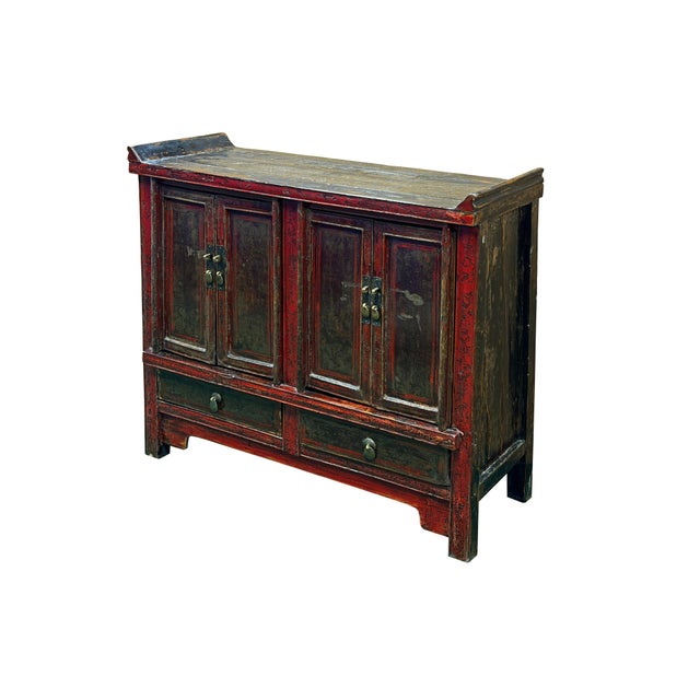 Add a captivating touch of history and striking visual warmth to your home with this exceptional Vintage Chinese Red...
