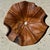 Brown Large Flat Wavy Leaf-Shaped Teak Pendant Light with Floral Stripes, 1980s For Sale - Image 8 of 11