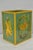 Vintage Italian Venetian Decoupage Green Gold Papier Mache Wastebasket Trash Can For Sale - Image 13 of 18