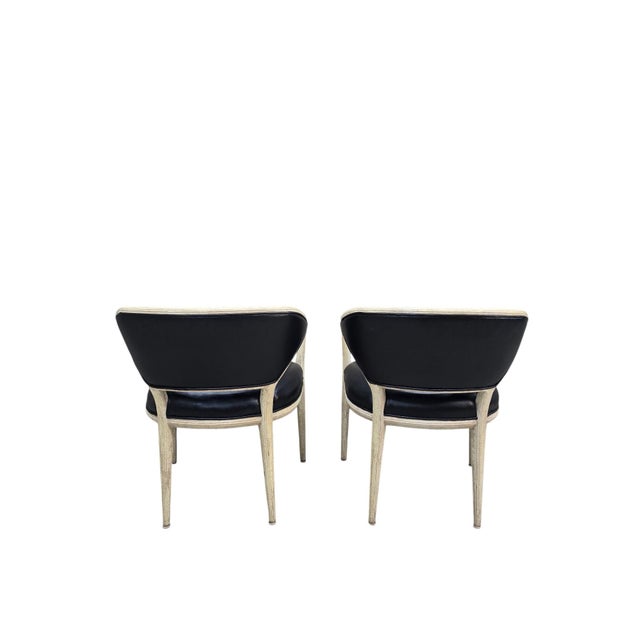 Contemporary Late 20th Century Modern Contemporary Textured Barrel Back Dining Armchairs – 4 For Sale - Image 3 of 10