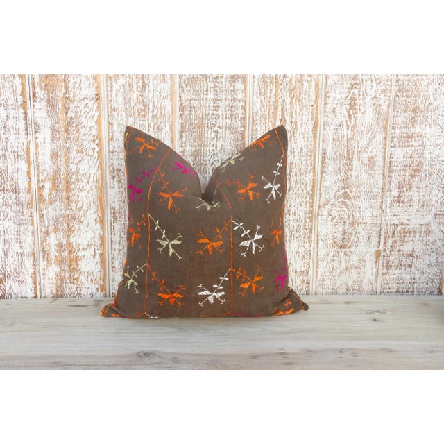 Shanvi Antique Indian Folk Pillow For Sale - Image 10 of 10