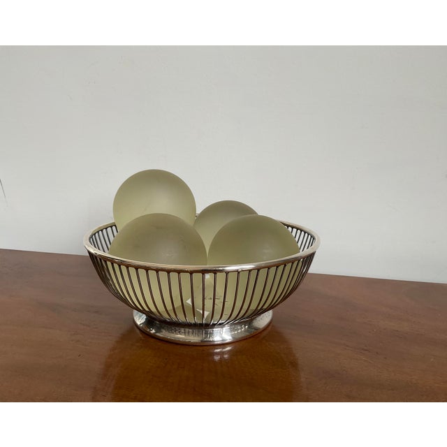 Late 20th Century Silverplated Wire Bread Basket For Sale - Image 10 of 10