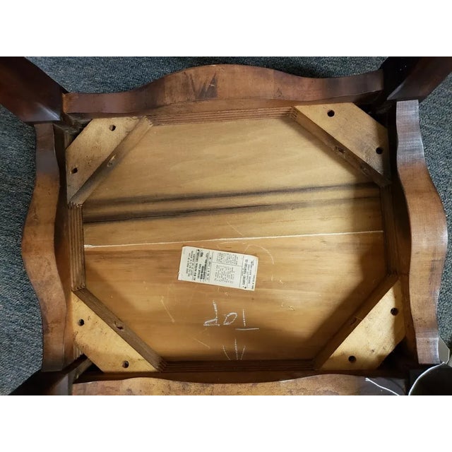 Off-white Mid-Century American Carved Mahogany Footstool by Sanford Furniture For Sale - Image 8 of 9