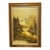 Alpine Mountain Lake Landscape Original Oil Painting, Vintage For Sale