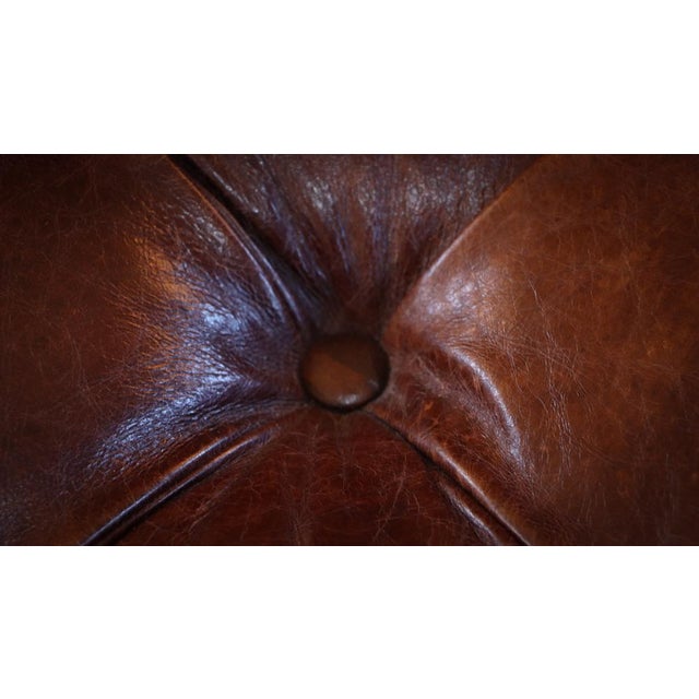 Early 21st Century Sqaure Lord Digsby Ottoman in Tan Leather from Timothy Oulton, 2010s For Sale - Image 5 of 15