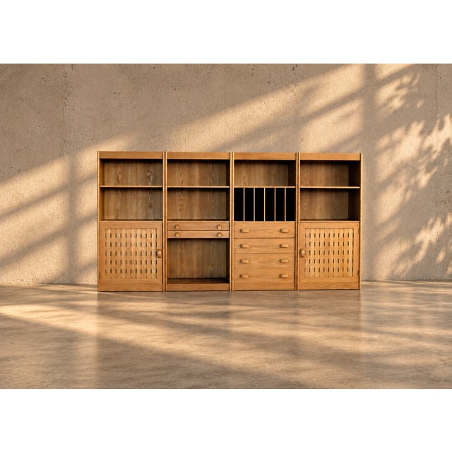 Mid-Century Modern Vintage Danish Wall Unit with Cabinets, 1960s For Sale - Image 3 of 12