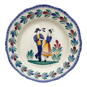 French Faience Plate Quimper Circa 1960