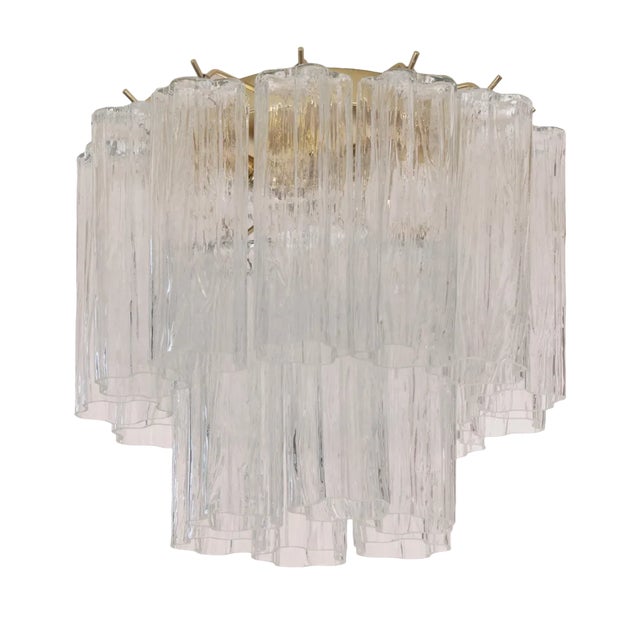 Ceiling Light with Murano Trunci Glass, Italy, 1990s For Sale