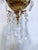 Spanish Revival Vintage Brass Chandelier With Crystal Prisms For Sale - Image 3 of 12