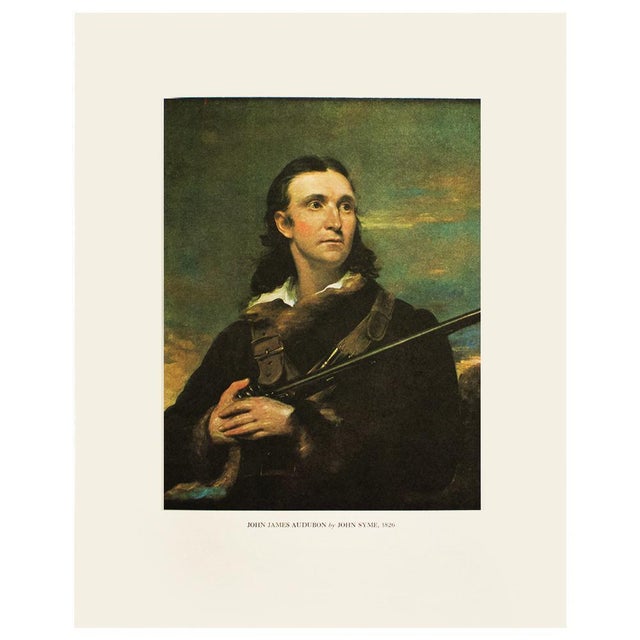 1960s 1966 Vintage American Classical Print "Portrait of John James Audubon" After John Syme For Sale - Image 5 of 5