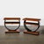 This exquisite pair of Art Deco Machine Age two-tier side tables captures the streamlined elegance and geometric...