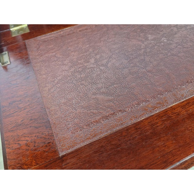 Vintage Writing Desk in Leather, 1930s For Sale - Image 11 of 18
