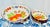 Antique Tutti Frutti Painted Enamel Serving Set - Large Bowl & 8 Small Bowls For Sale - Image 4 of 7