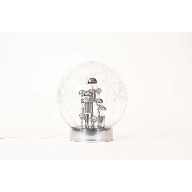 Mid-Century Modern Ice Glass Table Lamp from Doria Leuchten, 1970s For Sale - Image 10 of 10