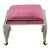 1970s Lucite Vanity Stool With Rose Velvet Cushion For Sale