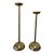 Pair of Mid-Century Italian Brass Candlesticks With Sculptural Domed Bases, 1960 For Sale